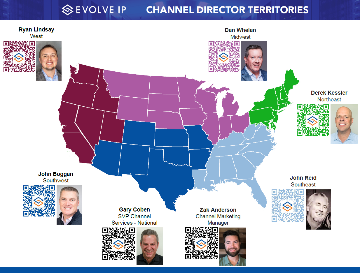 Channel Director Territory map with popl codes
