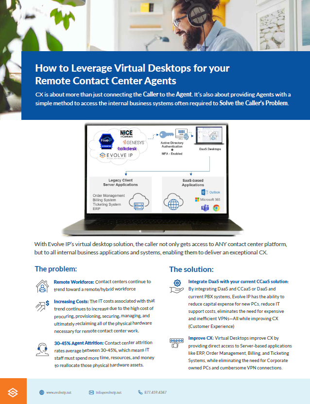 Evolve IP CX One Pager